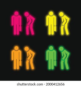 Icono vectorial de cuatro colores resplandecientes