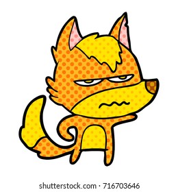 angry fox cartoon character