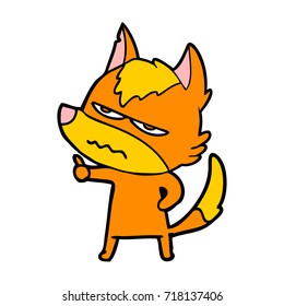 angry fox cartoon character