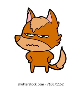 angry fox cartoon character