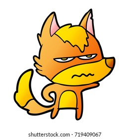 angry fox cartoon character