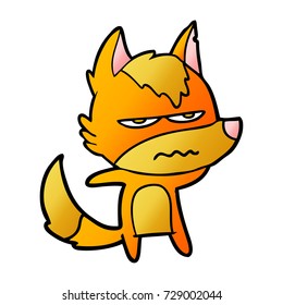 verärgerte Fuchs-Zeichentrickfigur