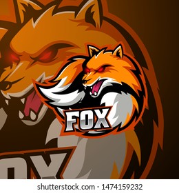 Angry Fox Mascot Logo Design