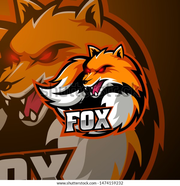 Angry Fox Mascot Logo Design Stock Vector (Royalty Free) 1474159232 ...