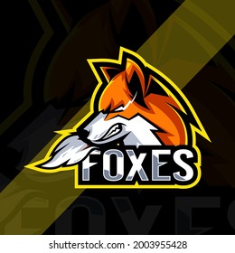 Angry Fox Mascot Logo Templates Stock Vector (Royalty Free) 2003955428 ...