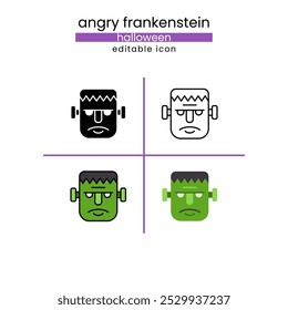 Angry frankenstein, Halloween, mystery, spooky, horror and Scary Icon