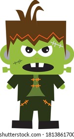 Angry Frankenstein Halloween vector ilustration