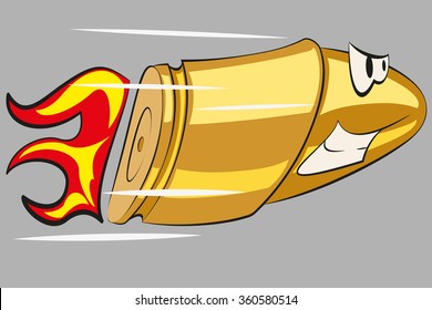Angry funny bullet