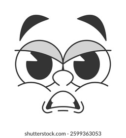 Angry furious expressive eyes doodle