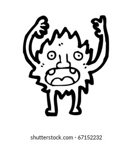 angry furry creature cartoon