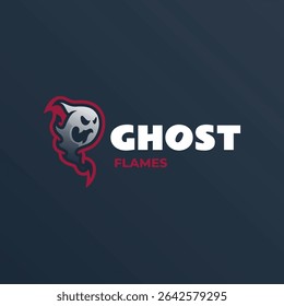 Angry Ghost Character Mascot Logo Design