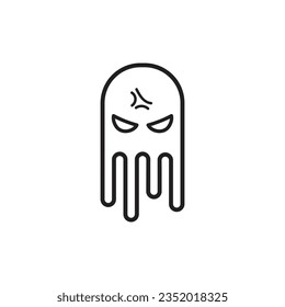 Angry ghost vector design, you can use it as part of your Halloween or cute-scary design layout. You can put it also in any cute gothic theme layout