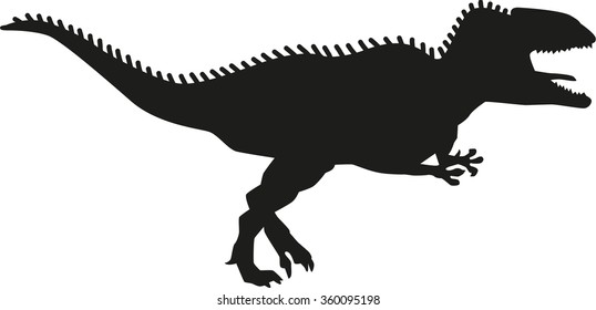 Angry gigantosaurus silhouette 