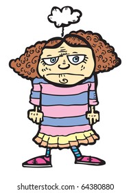 Angry girl Cartoon