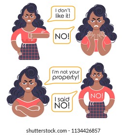 Angry girl emotions