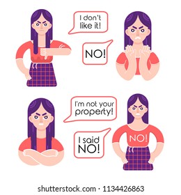Angry girl emotions