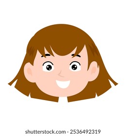 angry girls emoticon face illustration character