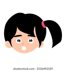 angry girls emoticon face illustration character