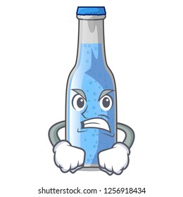 Angry glass of soda water on character