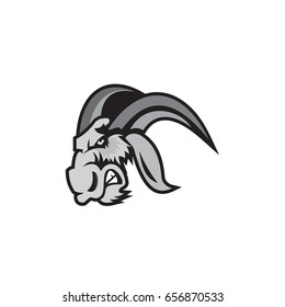 Angry goat logo illustration