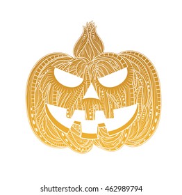 angry gold pumpkin