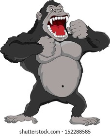 Angry gorilla cartoon