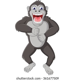 Angry gorilla cartoon