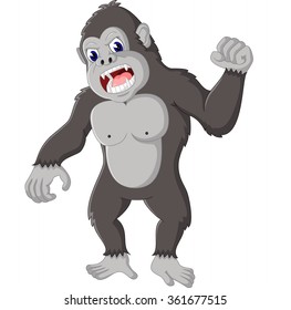 Angry gorilla cartoon