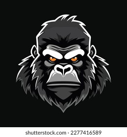 angry gorilla esport logo vector