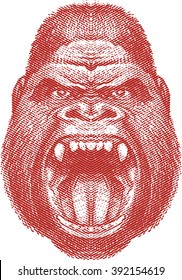 Angry gorilla face