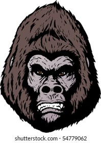 Angry gorilla face