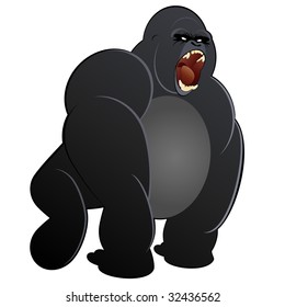 angry gorilla illustration