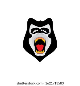 angry  gorilla  logo  design vector illustration template