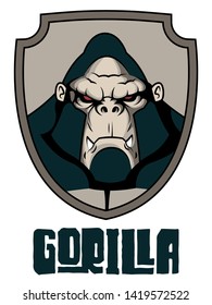 Angry Gorilla Logo, Emblem, Label