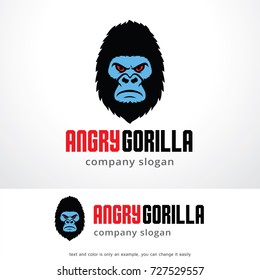 Angry Gorilla Logo Template Design Vector, Emblem, Design Concept, Creative Symbol, Icon