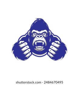 Angry Gorilla  Mascot Logo mascot logo design vector with modern illustration Pro Vector