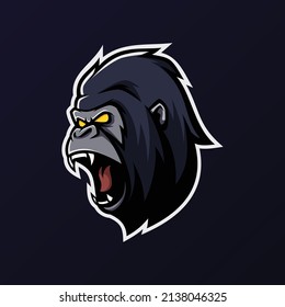 Angry Gorilla Mascot Logo Vector Illustration Stock Vector (Royalty ...