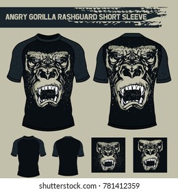 Angry Gorilla Rashguard Short Sleeve