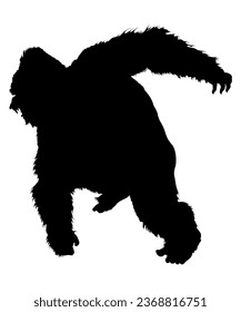 Angry Gorilla  Silhouette Vector Art