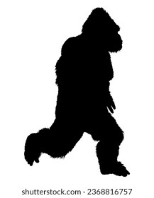 Angry Gorilla  Silhouette Vector Art