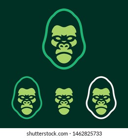 Angry gorilla. Sports mascot. Vector illustration
