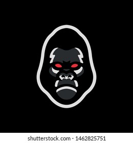 Angry gorilla. Sports mascot. Vector illustration
