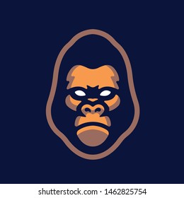 Angry gorilla. Sports mascot. Vector illustration
