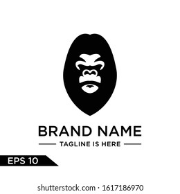 Angry gorilla. Sports mascot. Vector illustration