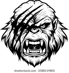 angry gorilla, vector, eps highest quality.