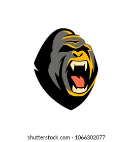 Angry Gorilla Vector Illustration Stock Vector (Royalty Free ...