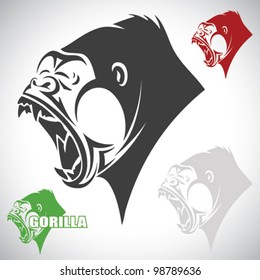 Angry gorilla - vector illustration