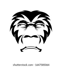 Angry Gorilla vector illustration design. T-Shirt and tattoo design idea.