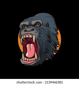 angry gorilla vector illustration design