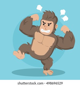 angry gorilla vector illustration design